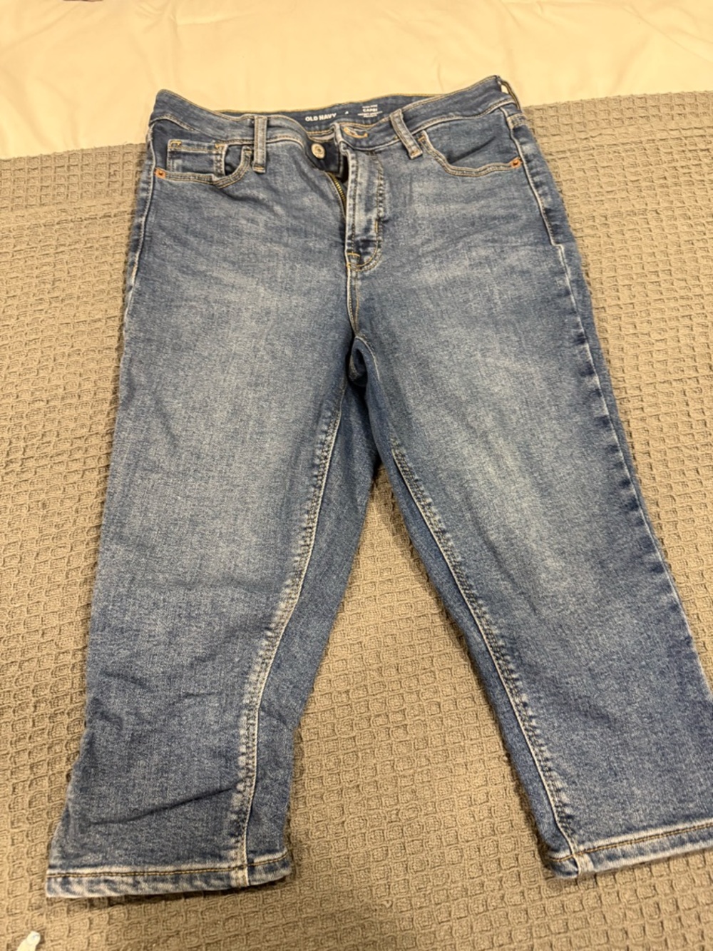 Old Navy Light Blue Cropped Straight-Leg Jeans